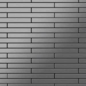 ALLOY Mosaik Fliese Massiv Metall Edelstahl Gebürstet Grau 1