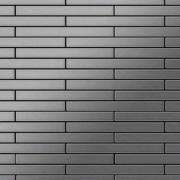 ALLOY Mosaik Fliese Massiv Metall Edelstahl Gebürstet Grau 1