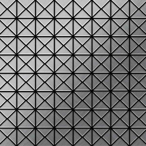 ALLOY Mosaik Fliese Massiv Metall Edelstahl Gebürstet Grau 1