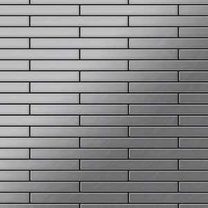 ALLOY Mosaik Fliese Massiv Metall Edelstahl Gebürstet Grau 1