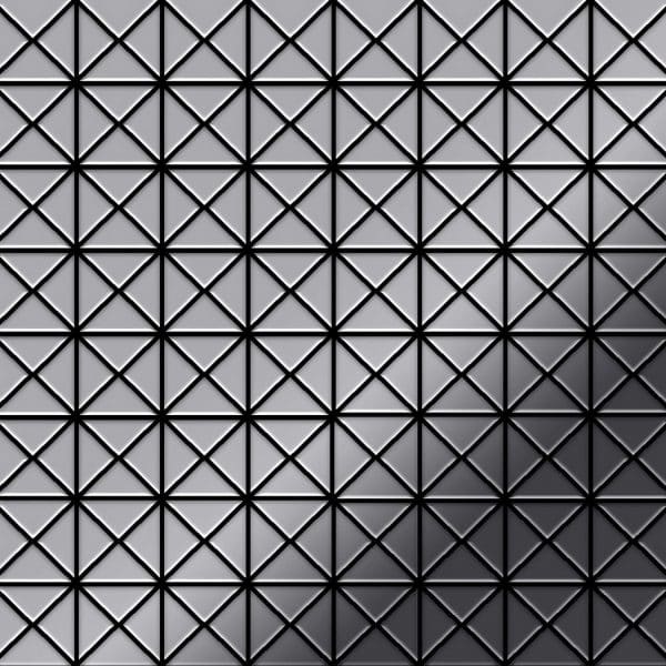 ALLOY Mosaik Fliese Massiv Metall Edelstahl Hochglänzend Grau 1
