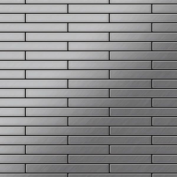 ALLOY Mosaik Fliese Massiv Metall Edelstahl Marine Gebürstet Grau 1