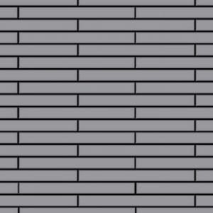 ALLOY Mosaik Fliese Massiv Metall Edelstahl Matt Grau 1