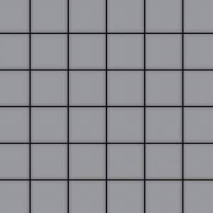 ALLOY Mosaik Fliese Massiv Metall Edelstahl Matt Grau 1