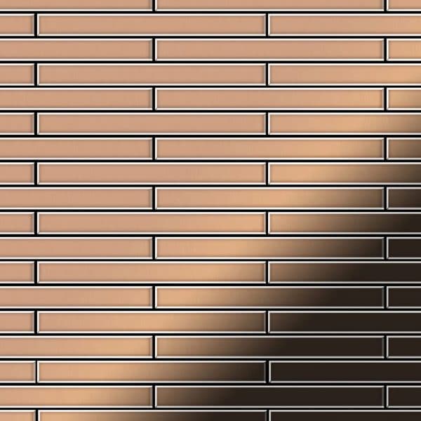 ALLOY Mosaik Fliese Massiv Metall Kupfer Gewalzt Kupfer 1