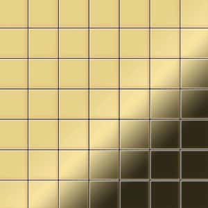 ALLOY Mosaik Fliese Massiv Metall Messing Gewalzt Gold 1