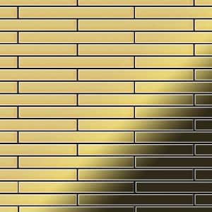 ALLOY Mosaik Fliese Massiv Metall Messing Gewalzt Gold 1
