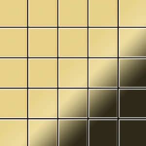 ALLOY Mosaik Fliese Massiv Metall Messing Gewalzt Gold 1
