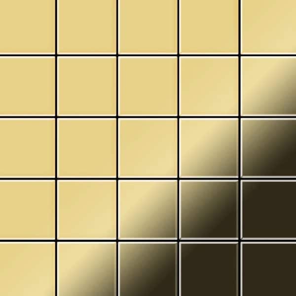 ALLOY Mosaik Fliese Massiv Metall Messing Gewalzt Gold 1