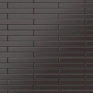 ALLOY Mosaik Fliese Massiv Metall Titan Gebürstet Dunkelgrau 1
