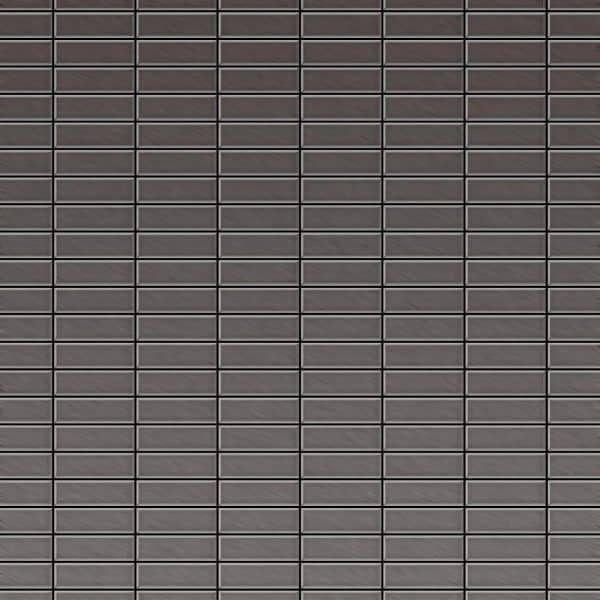 ALLOY Mosaik Fliese Massiv Metall Titan Gebürstet Dunkelgrau 1