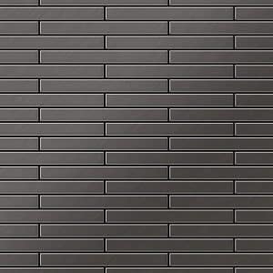 ALLOY Mosaik Fliese Massiv Metall Titan Gebürstet Dunkelgrau 1