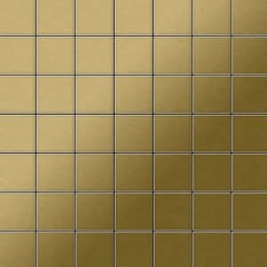 ALLOY Mosaik Fliese Massiv Metall Titan Gebürstet Gold 1