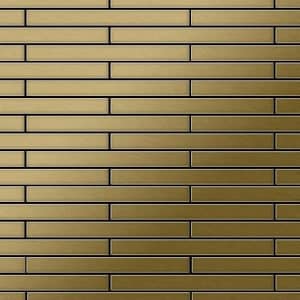 ALLOY Mosaik Fliese Massiv Metall Titan Gebürstet Gold 1