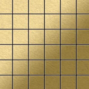 ALLOY Mosaik Fliese Massiv Metall Titan Gebürstet Gold 1