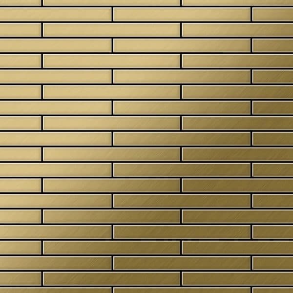 ALLOY Mosaik Fliese Massiv Metall Titan Gebürstet Gold 1
