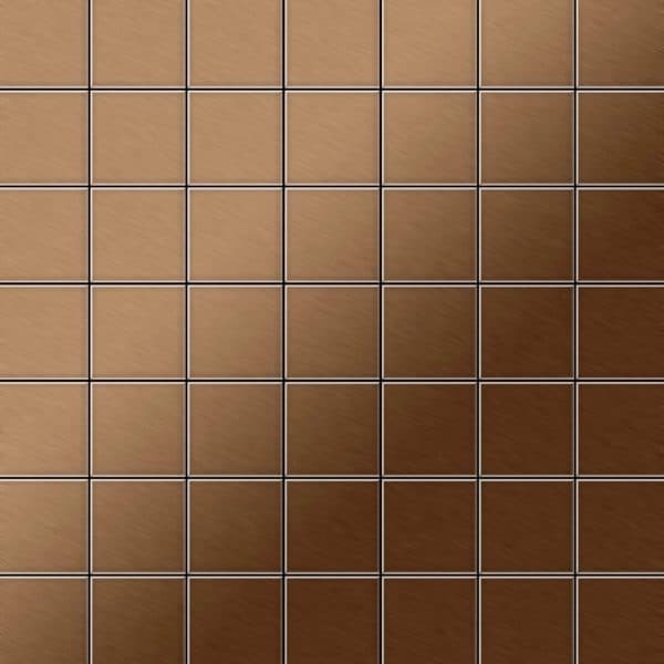 ALLOY Mosaik Fliese Massiv Metall Titan Gebürstet Kupfer 1