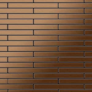 ALLOY Mosaik Fliese Massiv Metall Titan Gebürstet Kupfer 1
