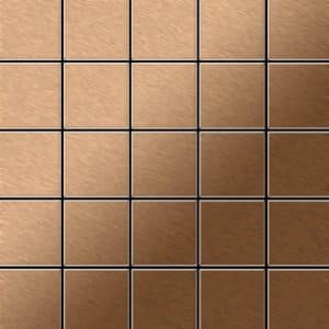 ALLOY Mosaik Fliese Massiv Metall Titan Gebürstet Kupfer 1