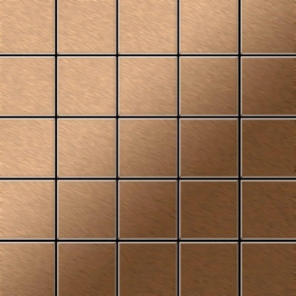 ALLOY Mosaik Fliese Massiv Metall Titan Gebürstet Kupfer 1
