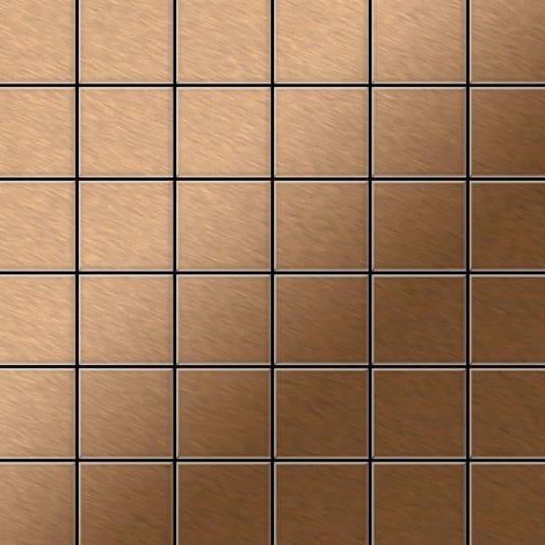 ALLOY Mosaik Fliese Massiv Metall Titan Gebürstet Kupfer 1