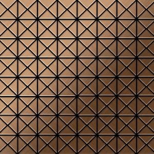ALLOY Mosaik Fliese Massiv Metall Titan Gebürstet Kupfer 1