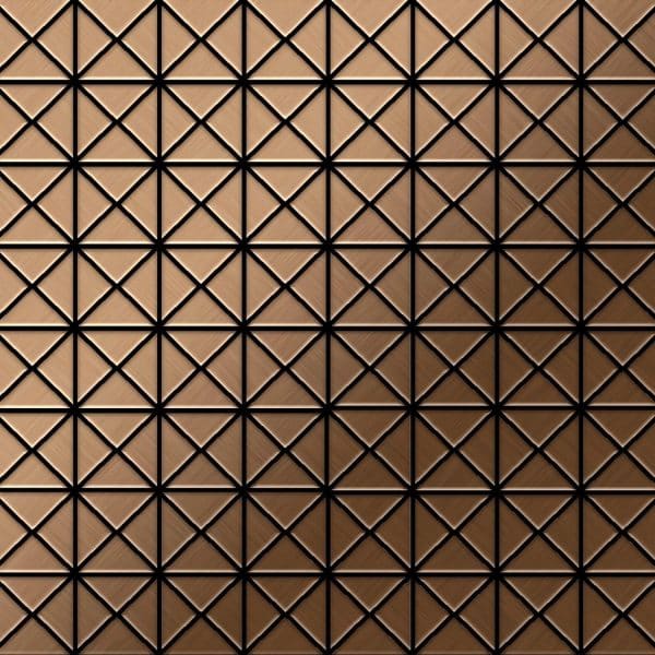 ALLOY Mosaik Fliese Massiv Metall Titan Gebürstet Kupfer 1