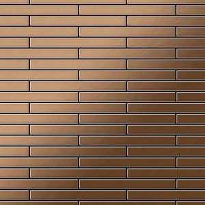ALLOY Mosaik Fliese Massiv Metall Titan Gebürstet Kupfer 1