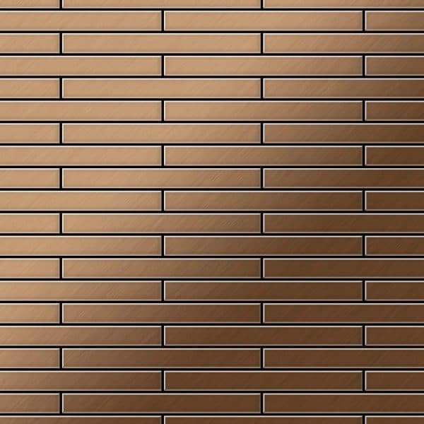 ALLOY Mosaik Fliese Massiv Metall Titan Gebürstet Kupfer 1