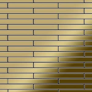 ALLOY Mosaik Fliese Massiv Metall Titan Hochglänzend Gold 1