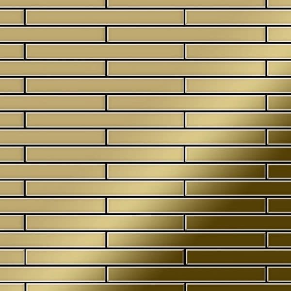 ALLOY Mosaik Fliese Massiv Metall Titan Hochglänzend Gold 1