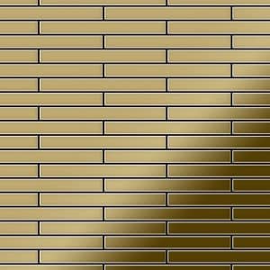ALLOY Mosaik Fliese Massiv Metall Titan Hochglänzend Gold 1