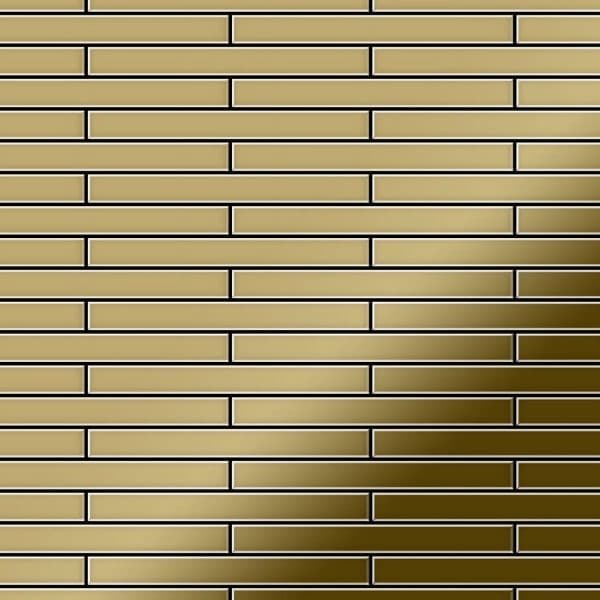 ALLOY Mosaik Fliese Massiv Metall Titan Hochglänzend Gold 1