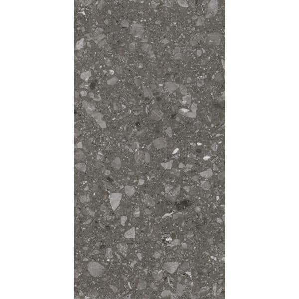 Bodenfliese Feinsteinzeug Anthrazit 60 cm x 120 cm