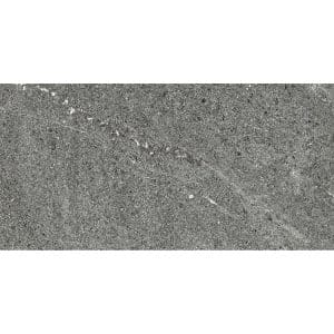 Bodenfliese Feinsteinzeug Manhattan Grau Teilpoliert 60 cm x 30 cm