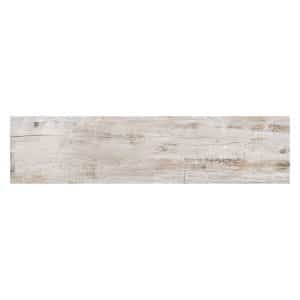 Bodenfliese Feinsteinzeug Oak shabby Grau Glasiert Matt 90 cm x 22