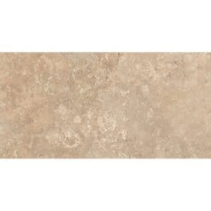 Bodenfliese Feinsteinzeug Travertino Creme Matt 60 cm x 120 cm