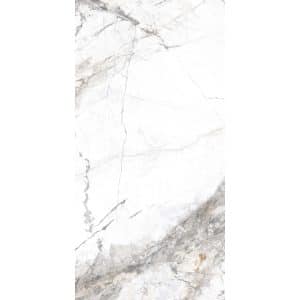 Bodenfliese Feinsteinzeug Weiß Glasiert Poliert 60 cm x 30 cm