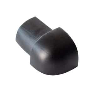 Dalsys Außeneck Fliesenschiene Viertelkreis 10mm Aluminium Schwarz
