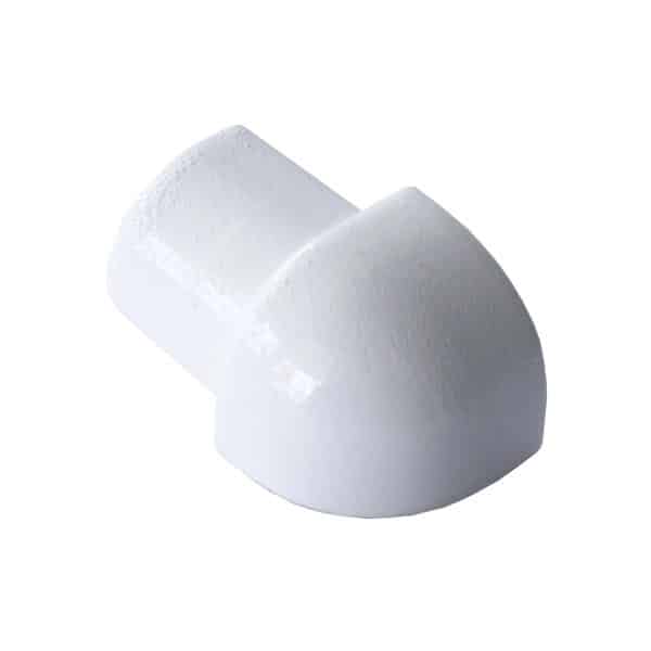 Dalsys Außeneck Fliesenschiene Viertelkreis 10mm Aluminium Weiß