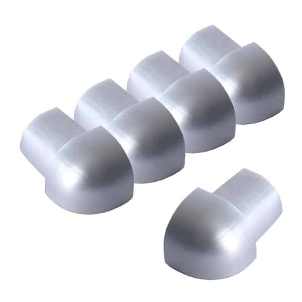 Dalsys Außeneck Fliesenschiene Viertelkreis 5x 10mm Aluminium Chrome