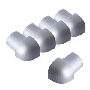 Dalsys Außeneck Fliesenschiene Viertelkreis 5x 10mm Aluminium Silber Matt