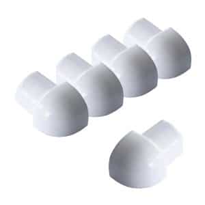 Dalsys Außeneck Fliesenschiene Viertelkreis 5x 10mm Aluminium Weiß