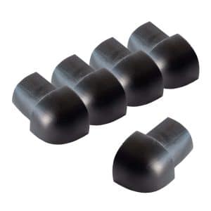 Dalsys Außeneck Fliesenschiene Viertelkreis 5x 8mm Aluminium Schwarz