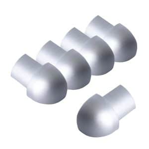 Dalsys Außeneck Fliesenschiene Viertelkreis 5x 8mm Aluminium Silber Matt