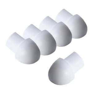 Dalsys Außeneck Fliesenschiene Viertelkreis 5x 8mm Aluminium Weiß