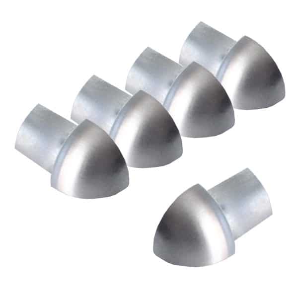 Dalsys Außeneck Fliesenschiene Viertelkreis 5x 8mm Edelstahl Gebürstet