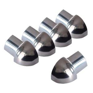 Dalsys Außeneck Fliesenschiene Viertelkreis 5x 8mm Edelstahl Poliert