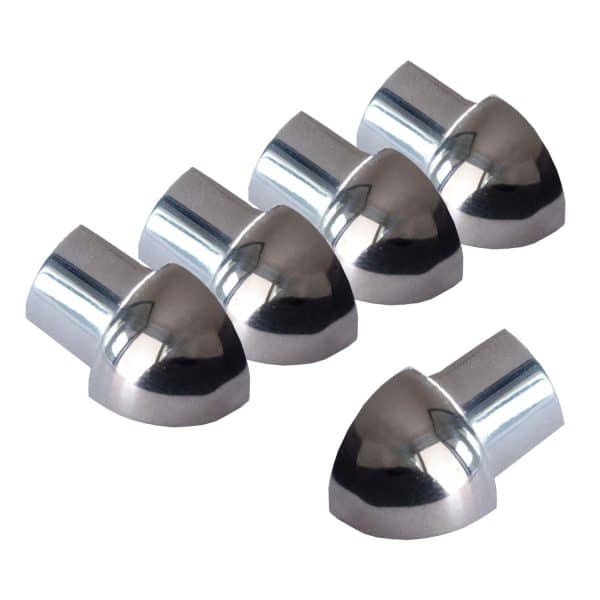 Dalsys Außeneck Fliesenschiene Viertelkreis 5x 8mm Edelstahl Poliert