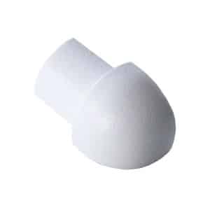 Dalsys Außeneck Fliesenschiene Viertelkreis 8mm Aluminium Weiß
